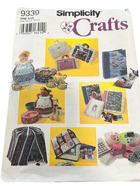 Simplicity Crafts 9339 Sewing Pattern For Home Decor Storage Bags & Doll Accesso
